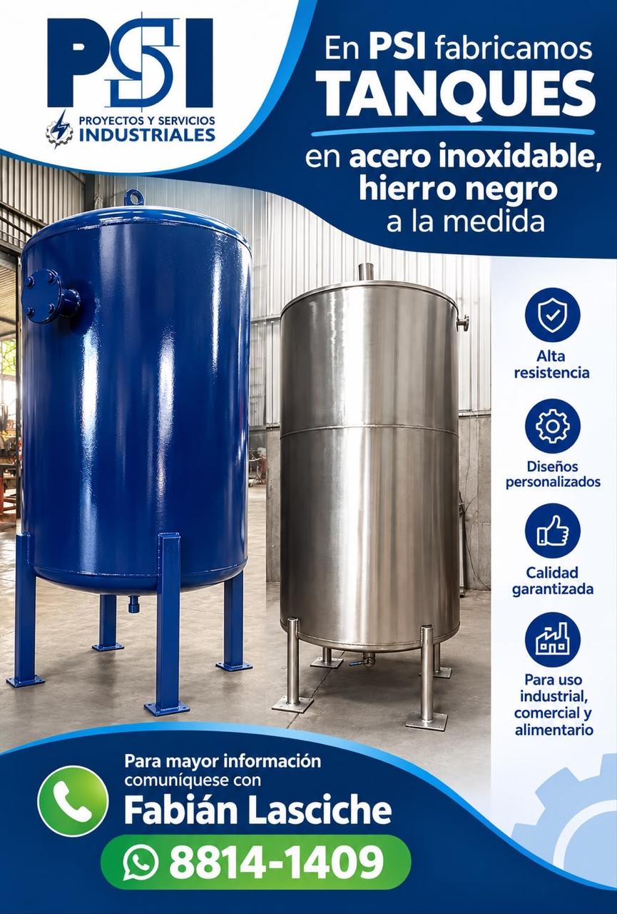 Fabricación de Tanques en hierro negro y acero inoxidable