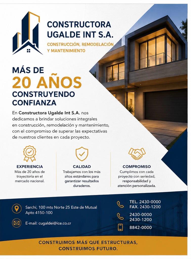 20 AÑOS CONSTRUCTORA UGALDE